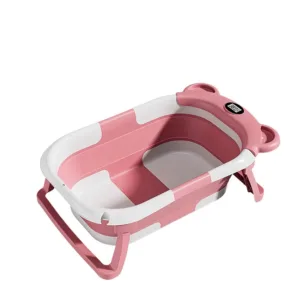 Cadita bebelusi ultrapliabila Little Mom Bear Pink