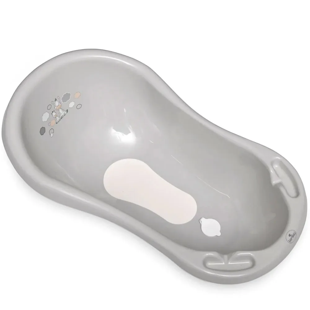 Cadita cu scurgere Lorelli Classic Little Stars Zebra 84 cm Gri