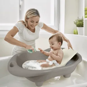 Cadita cu suport anatomic Hippo gri