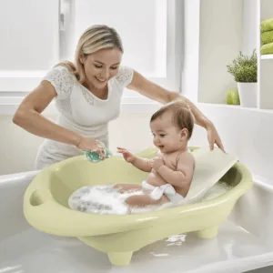 Cadita cu suport anatomic Hippo verde eco