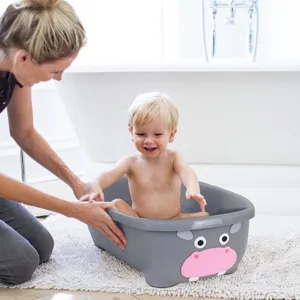 Cadita de Baie cu Suport si Capac Purcelus Roz