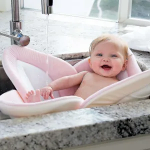 Cadita de plus si salteluta de joaca Lotus BloomingBath Roz