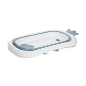 Cadita pliabila pentru bebelusi 83 cm cu dop de scurgere Royal Nordic Blue
