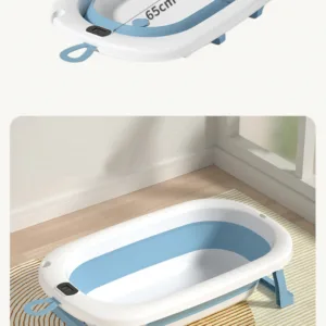Cadita pliabila pentru bebelusi Bebe Royal Blue 76 cm