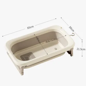 Cadita pliabila pentru bebelusi Little Mom Cream