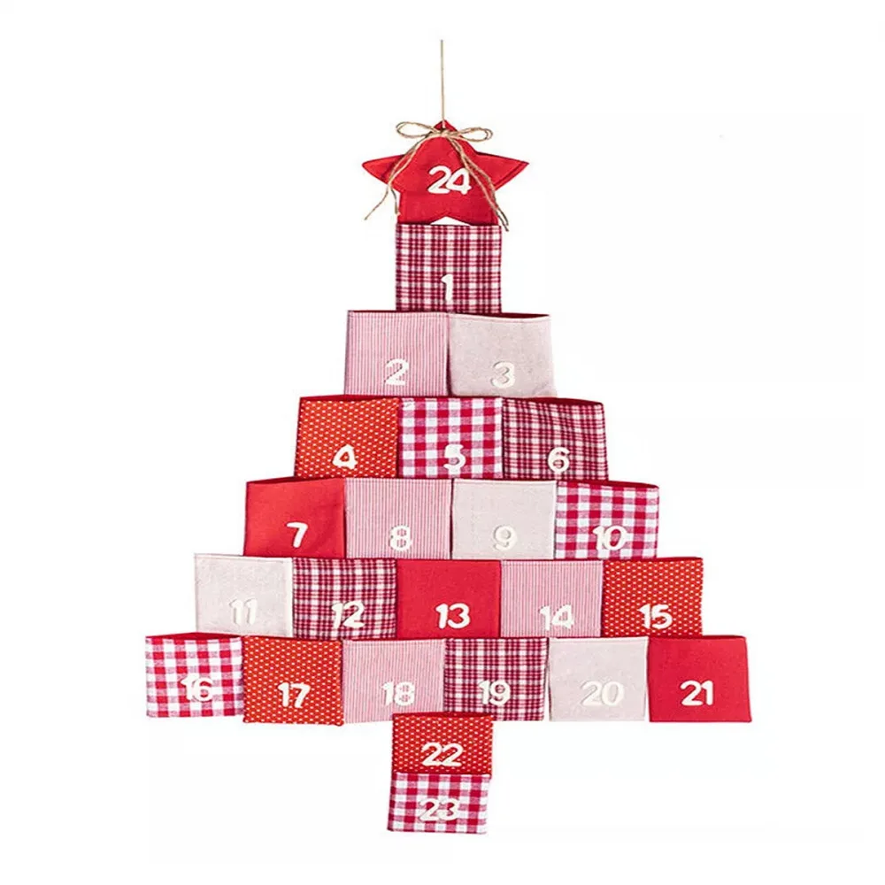 Calendar Advent brad din material textil