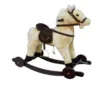 Calut balansoar pentru copii Novokids Rocking Horse Crem din plus