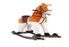 Calut balansoar pentru copii Novokids Rocking Horse XXL BeigeAlb din plus