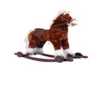 Calut balansoar pentru copii Novokids Rocking Horse XXL MaroAlb din plus