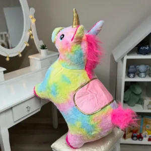 Calut gonflabil de sarit pentru copii Rainbow Unicorn