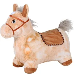 Calut gonflabil din plus pentru sarit Knorr Toys Beige include pompa de aer