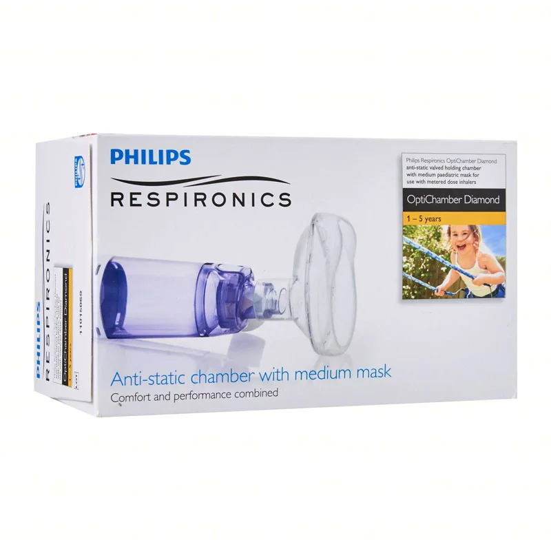 Camera de inhalare Optichamber Diamond Philips Respironics cu masca pentru copii 1 - 5 ani