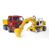 Camion Bruder Construction Man TGA si excavator Liebherr