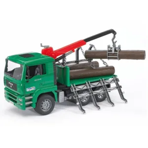 Camion cu 3 busteni Bruder Man TGA