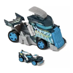 Camion cu lansator si masinuta T-Racers Mix N Race Ice
