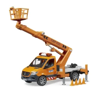 Camion cu platforma si sirena Bruder Mercedes Benz Sprinter