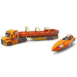 Camion cu remorca si barca Dickie Sea Race Truck 41 cm