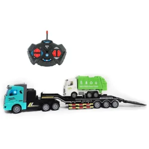 Camion transportator cu Masina de Gunoi cu telecomanda Ocie 1:16 34 cm
