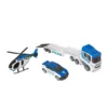 Camion transportator de politie cu masina si elicopter HTI Teamsterz XL 69 cm