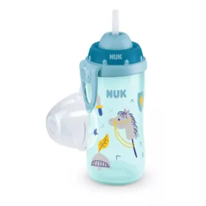 Cana Nuk Flexi 300 ml cu pai moale de la 12 luni bleu