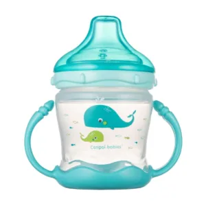 Cana antivarsare cu duza moale Canpol Love & Sea blue 180 ml 9 luni +
