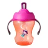 Cana antivarsare cu pai Tomme Tippee 230ml 6 luni+ roz si portocaliu