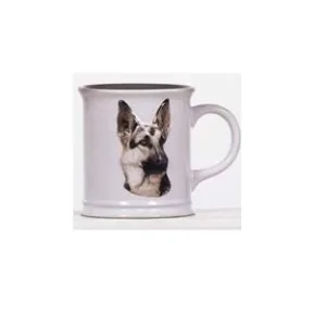 Cana cu catel rasa german Shepherd in relief