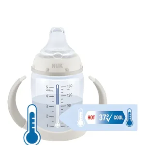 Cana cu cioc din silicon Nuk First Choice 150 ml 6-18 luni Minnie Roz