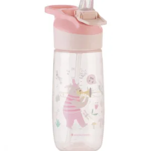 Cana cu duza din silicon 450ml KikkaBoo Music Fest Pink