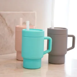 Cana cu pai din silicon Melii grey