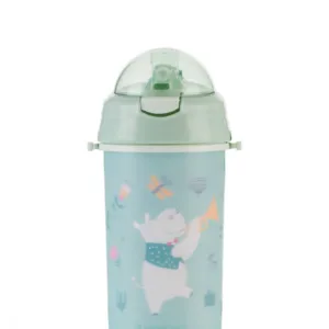 Cana cu pai din silicon si curea KikkaBoo 450ml KikkaBoo Music Fest Mint