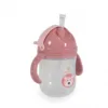 Cana cu pai si manere Cangaroo 240ml Bear Pink Berry