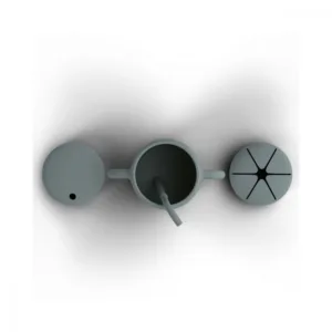 Cana de antrenament BabySteps blue cu pai din silicon 250ml