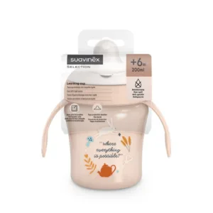 Cana de antrenament Suavinex Wonder roz 200 ml