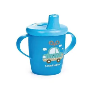 Cana din plastic cu duza Canpol Toys albastra 250 ml