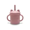 Cana din silicon cu manere si pai Lorelli Roz