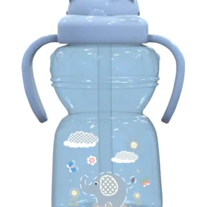 Cana sport Animals cu manere si pai moale 6 luni+ 325 ml Moonlight Blue