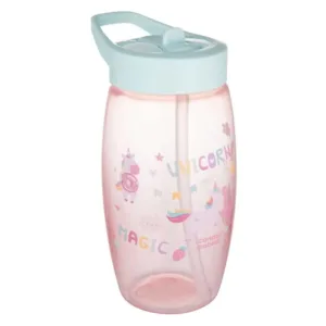 Cana sport cu duza pliabila 400 ml Canpol Unicorn 12 luni+ Pink