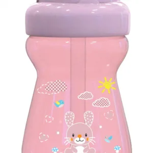 Cana sport mini Animals cu pai moale si flexibil 6 luni+ 200 ml Blush Pink