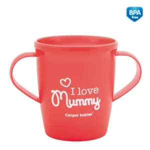 Canita antrenament cu manere 250 ml Rosie