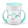 Canuta antivarsare cu manere NUK Mini Magic 160 ml 6 luni verde cu soricei