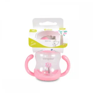 Canuta cu pai si manere 280 ml Cangaroo Roz