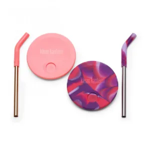 Capace Kid Cup Klean Kanteen cu paie Pink Tie Dye