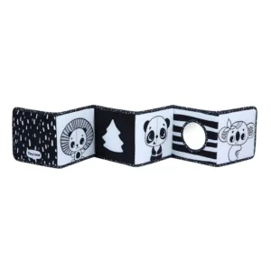Carte cu diferite texturi fata verso pentru bebelusi Tiny Love Brokerage Black White Decor