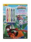Carte de colorat cu 4 creioane cerate. Disney Marvel. Paienjenelul si prietenii lui uimitori