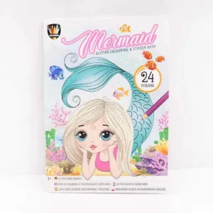 Carte de colorat cu autocolante cu sclipici Grafix