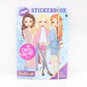 Carticica cu autocolante si sabloane Grafix Besties 10 pagini A4