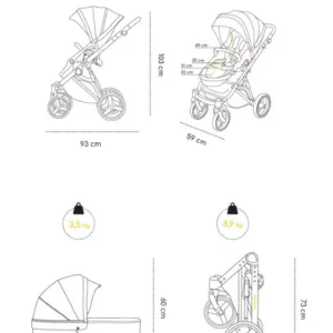 Carucior 2 in 1 Oslo+ Vanilla delight Skiddou Bej