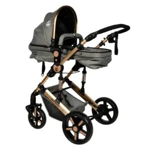 Carucior 2 in 1 reversibil X-2 0-36 luni Buf Boof Grey Gold
