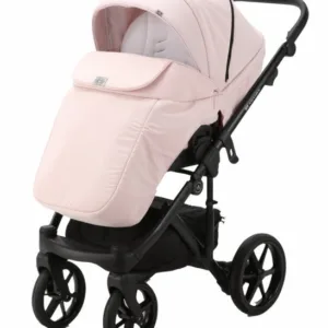 Carucior 3 in 1 Adamex Olivia Linen EcoLeather PS22 Powder Pink cu scaun auto iSize